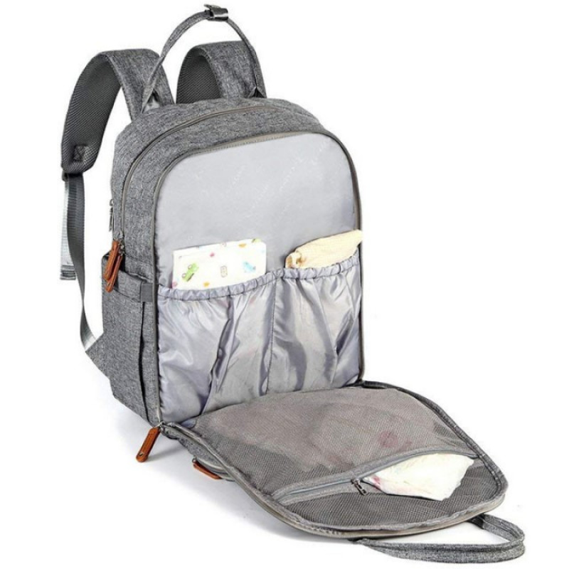 Multi Functional Large Capacity Diaper Bag Backpack Two Stroller Straps Padded laptop pocket